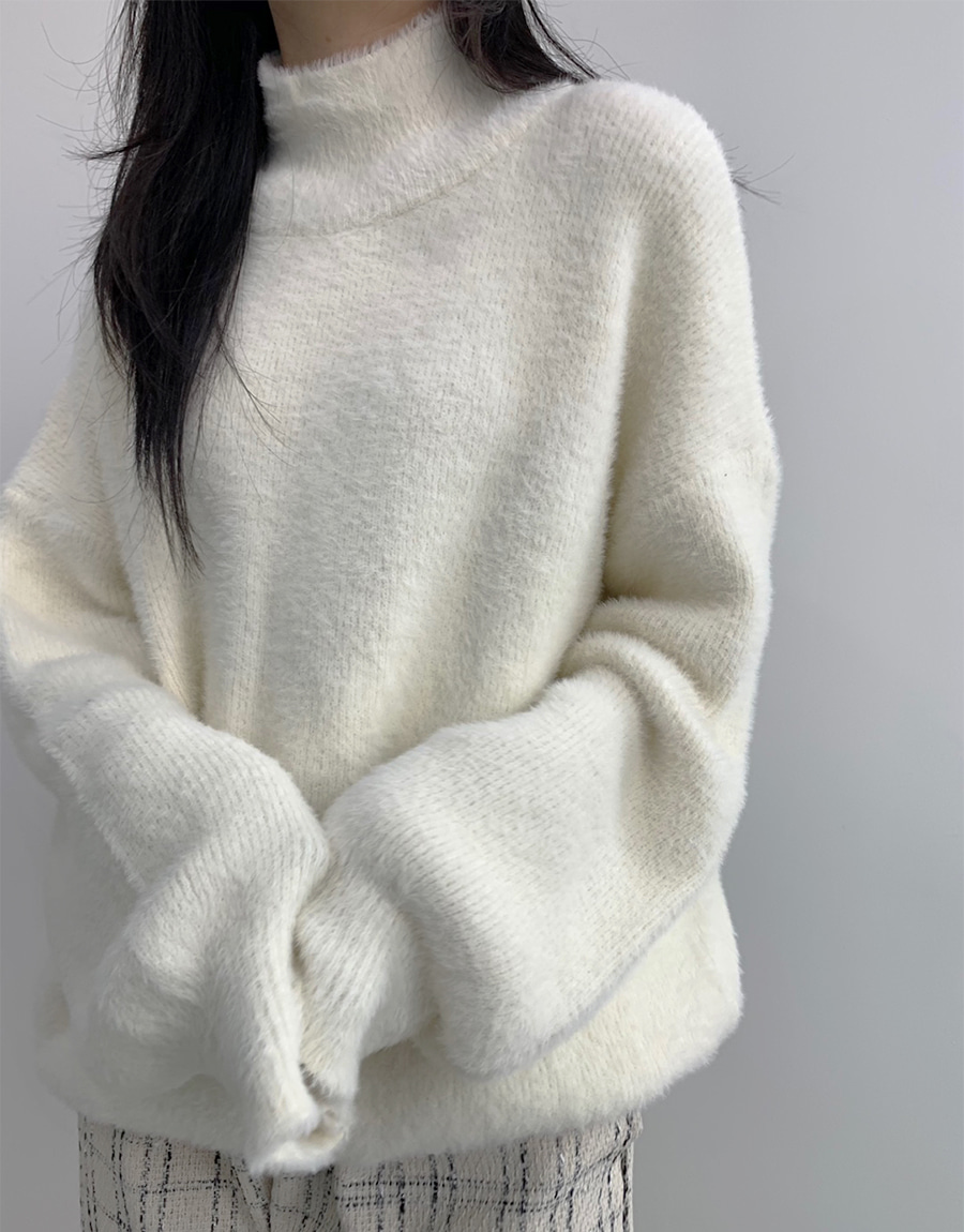 half-neck soft knit  (2color)