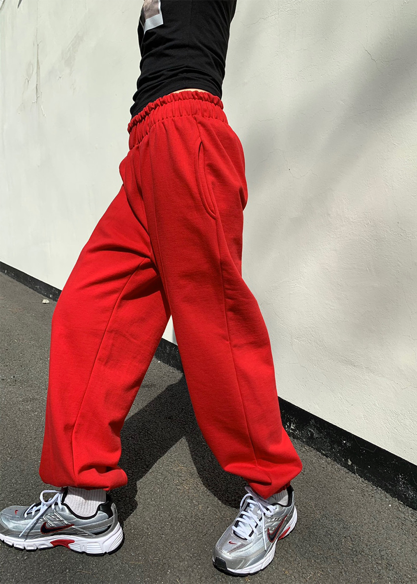 plain jogger pants (4color)
