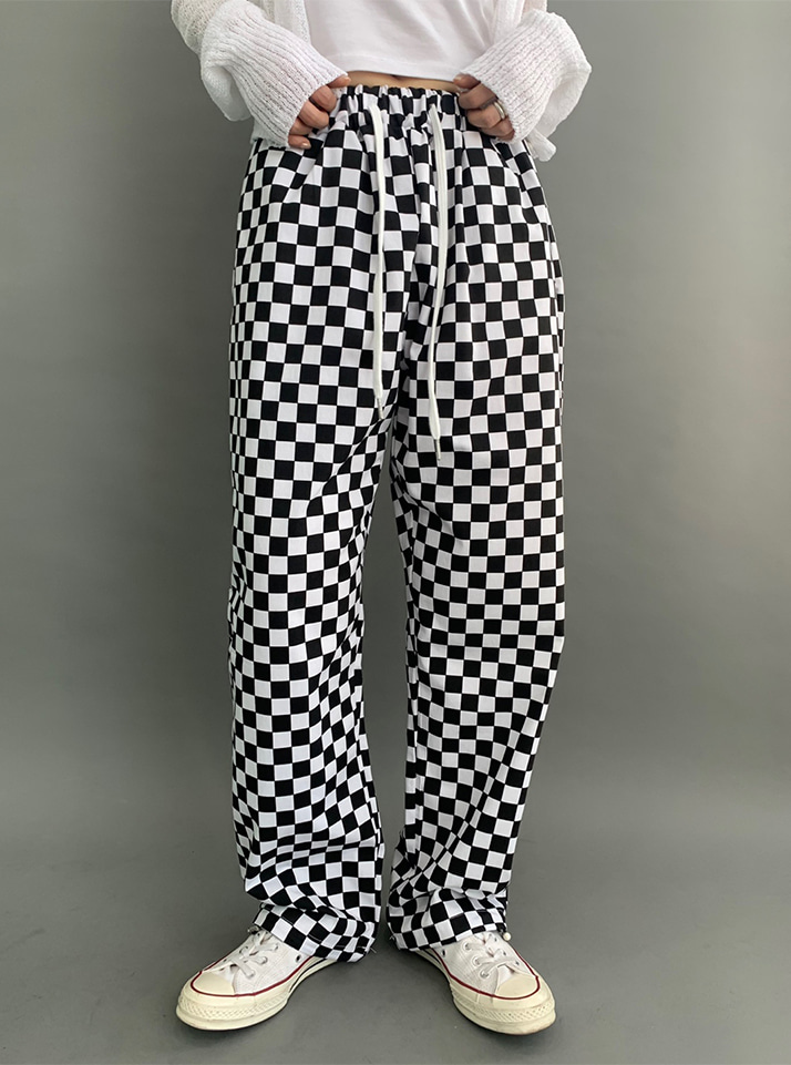checkerboard pants