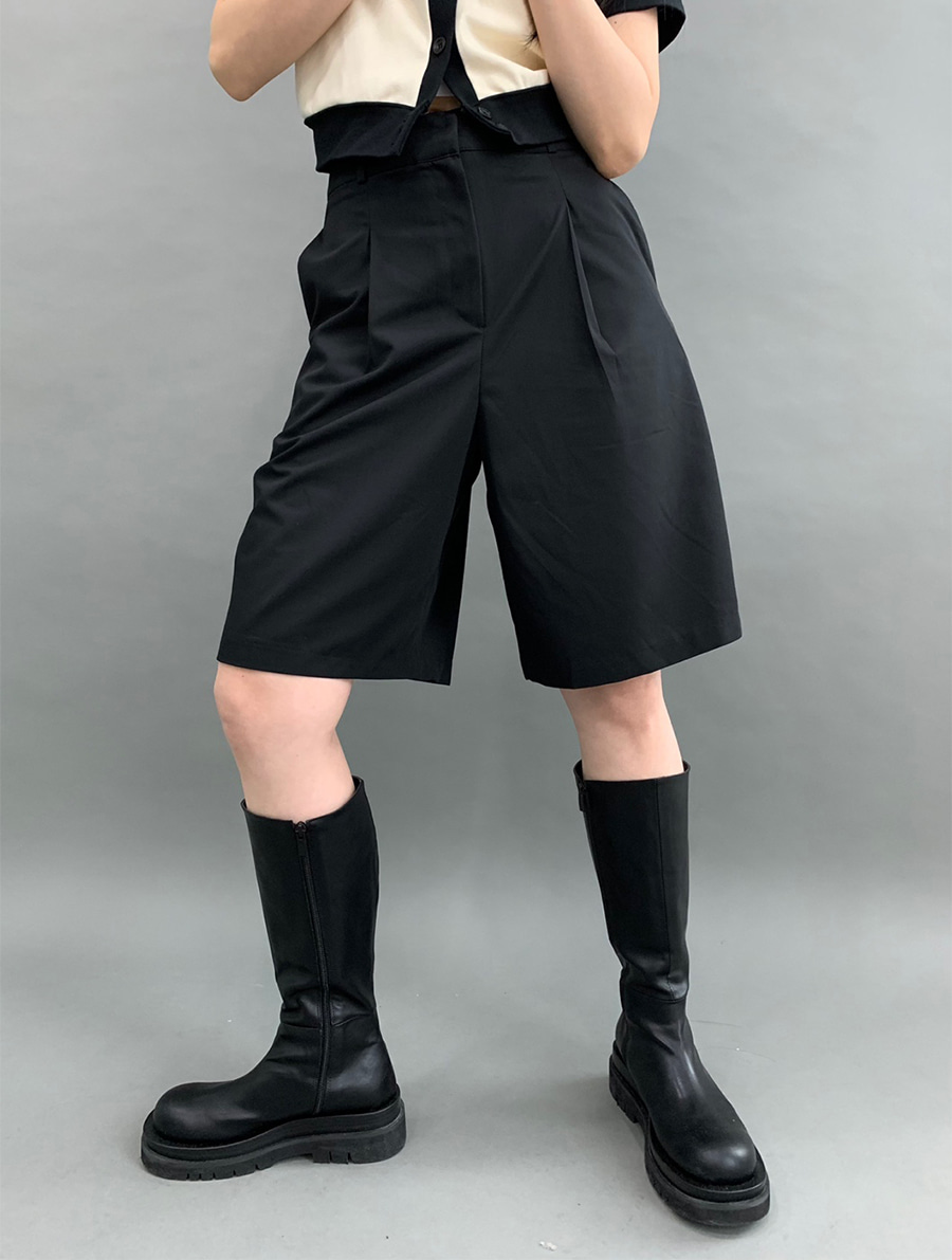 basic bermuda pants (2color)