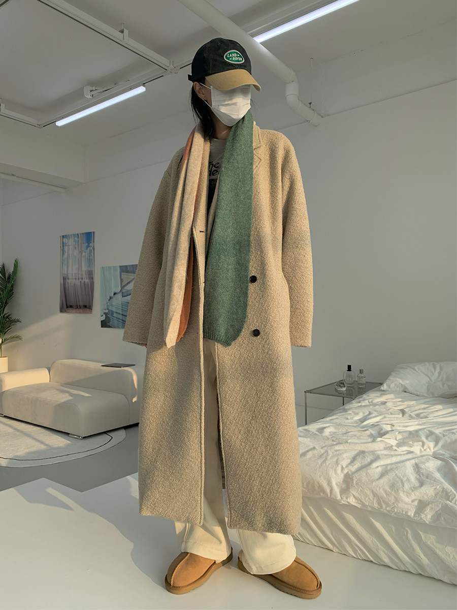 [BEST] Terry wool long coat (3color)