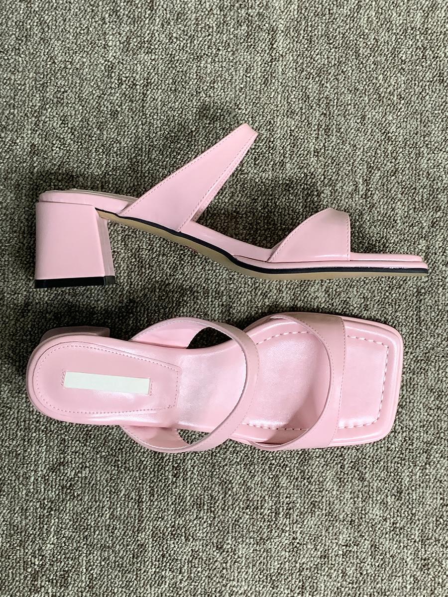Square sandal heel (3color)