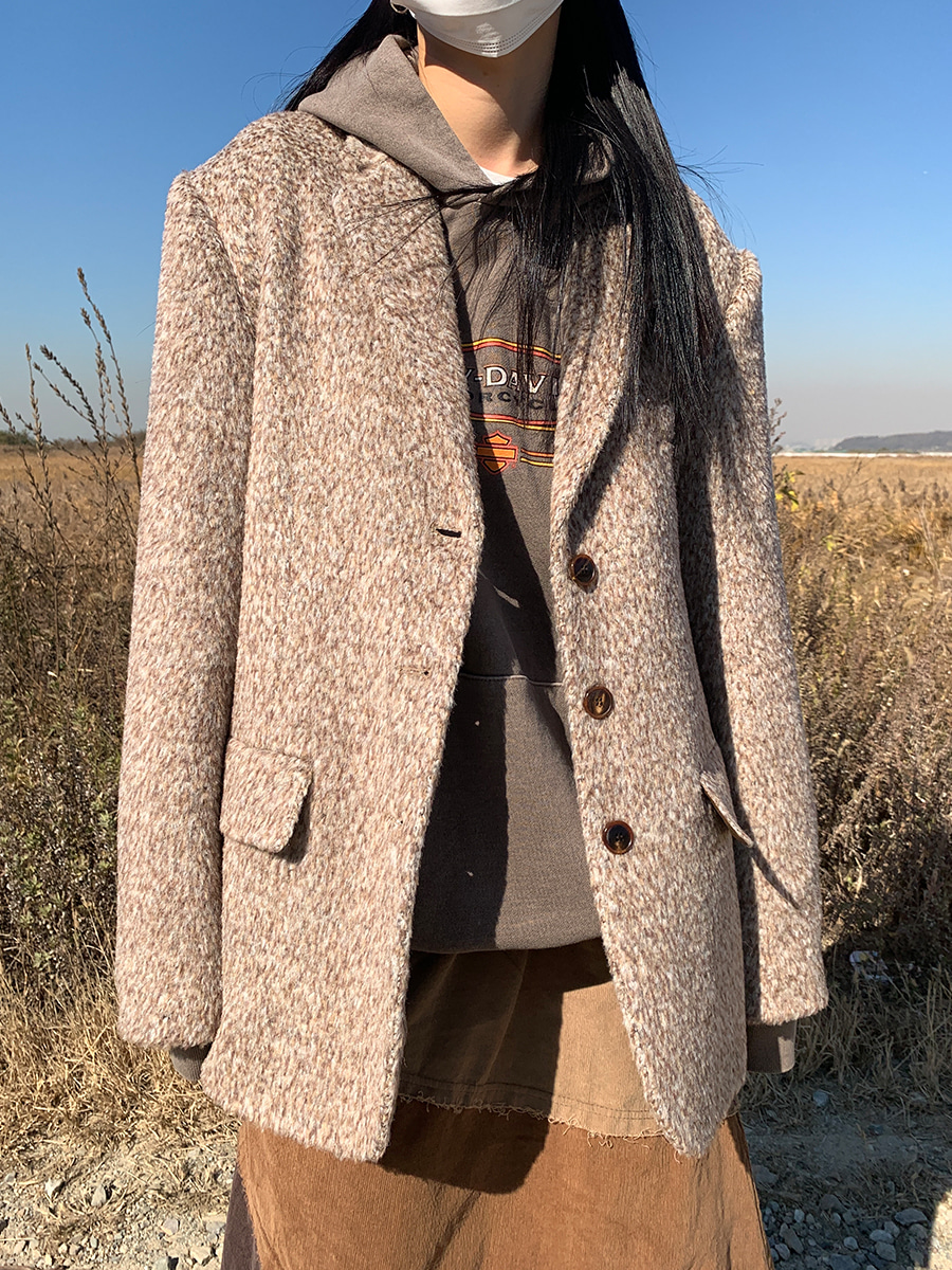 Alpaca wool jacket (2color)