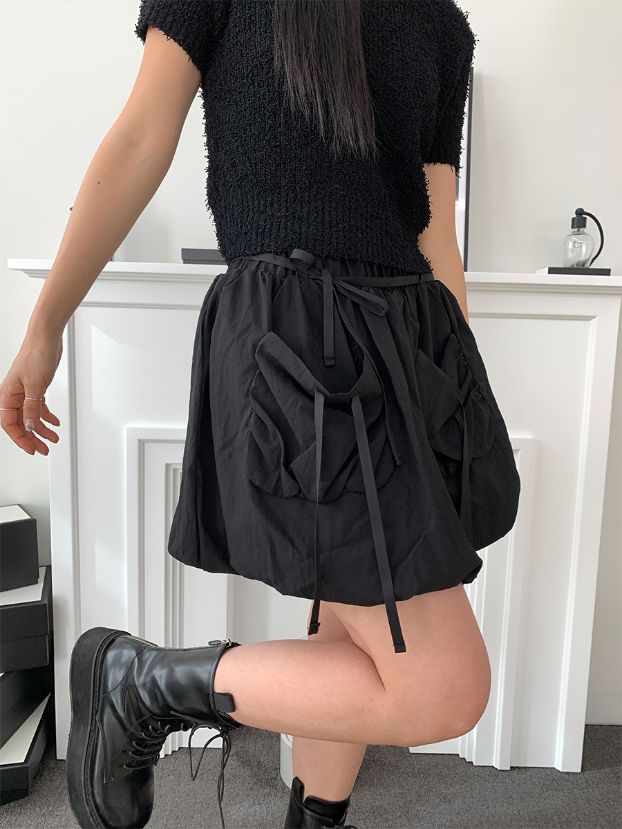 [BEST]Ribbon pumpkin skirt (2color)