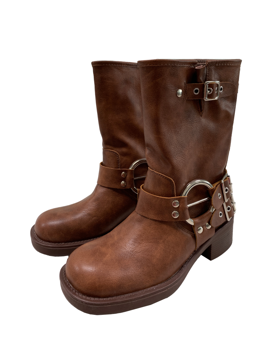 Premium buckle boots (2color)