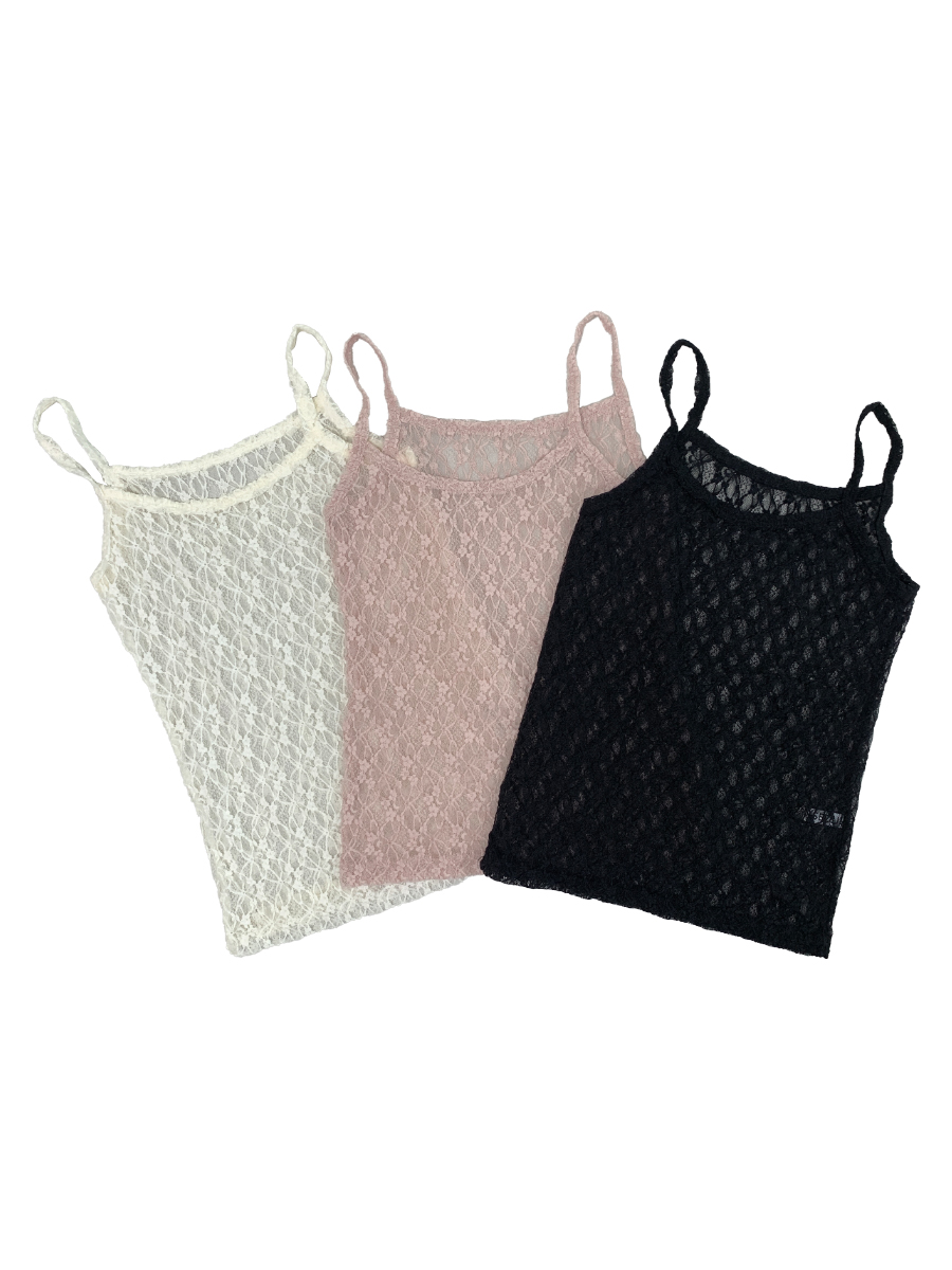 Lace sleeveless (4color)