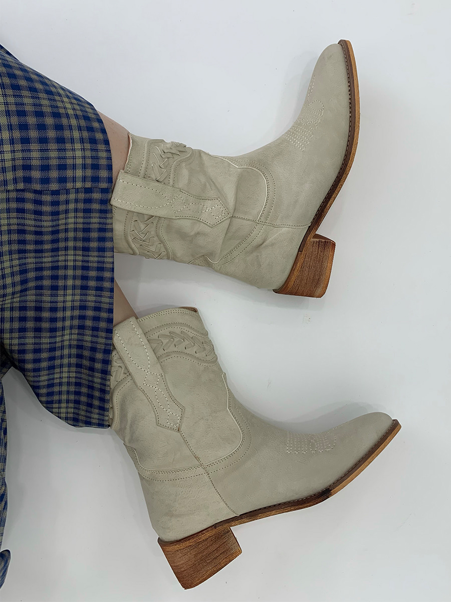 Vintage western boots (3color)