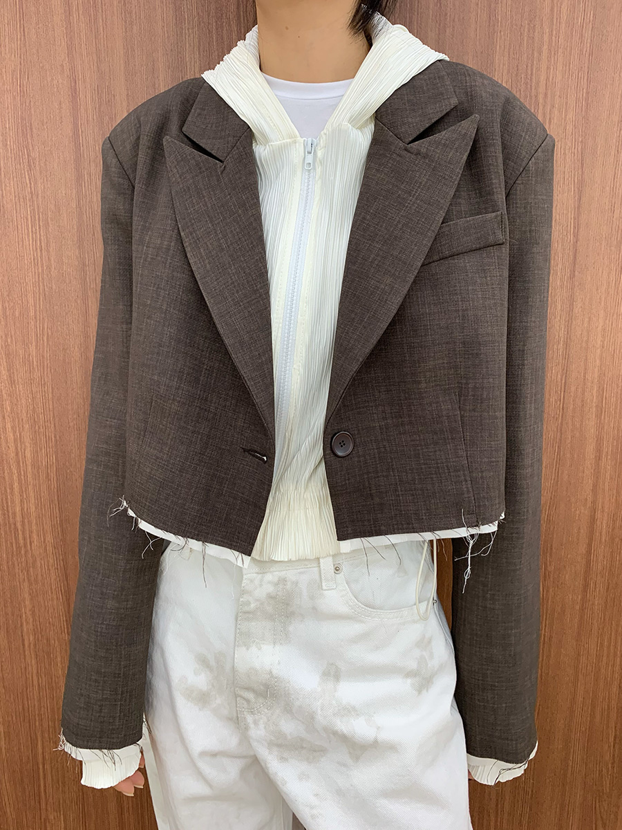 Ruff crop jacket (2color)