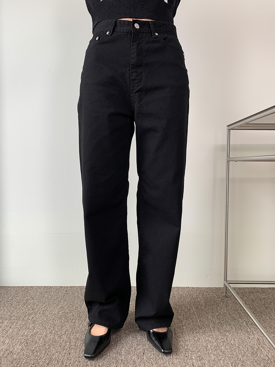 Basic cotton pants (black&amp;white)