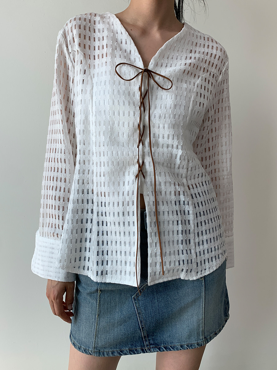 Eyelet blouse (2color)