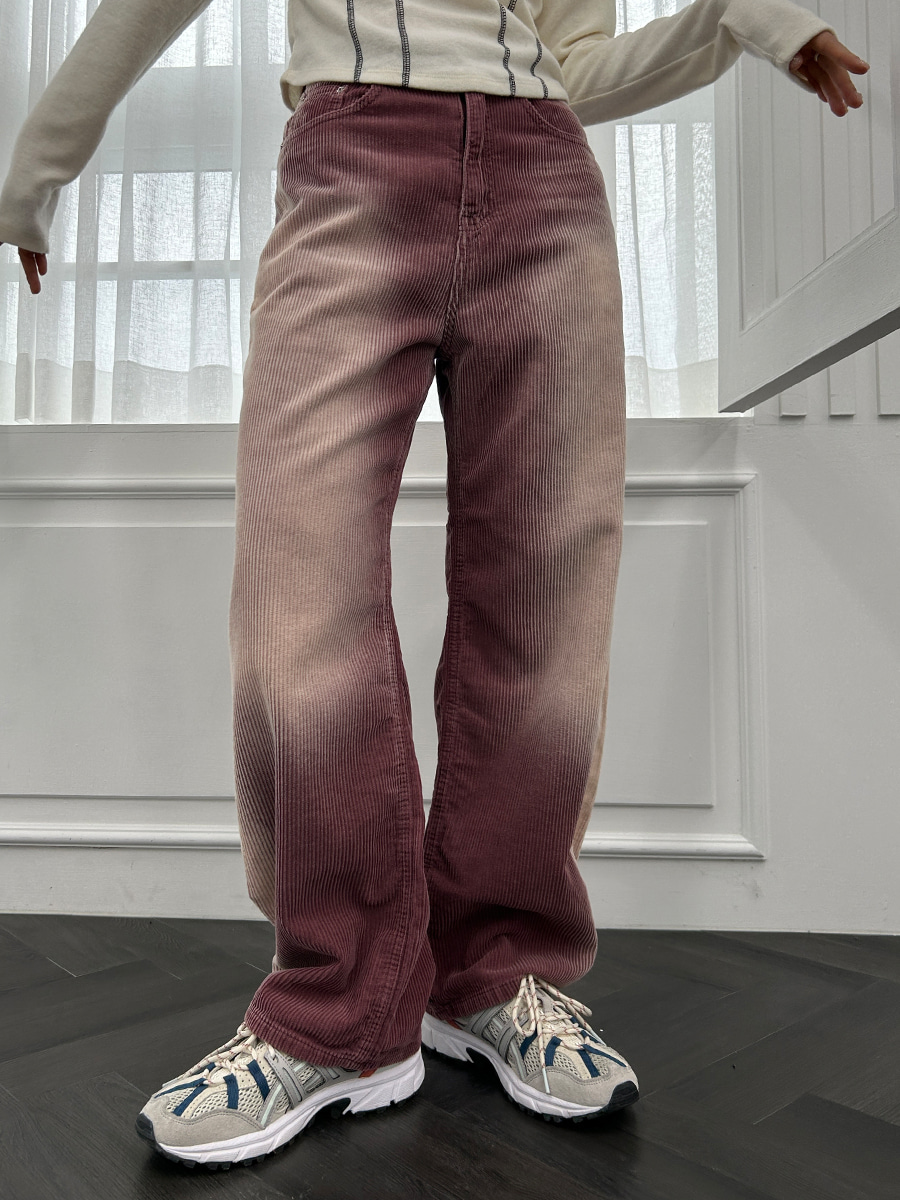 Corduroy gradation pants (3color)