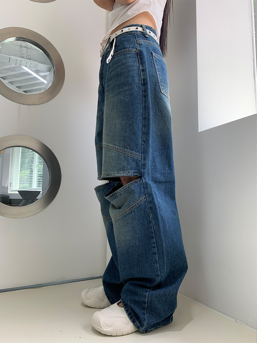 Real zipper jeans *유니섹스